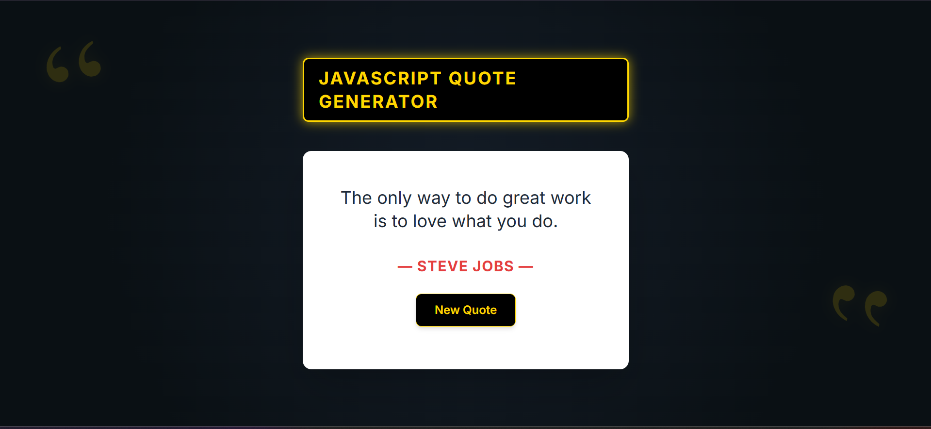 Quote Generator preview